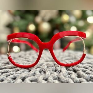 Darice Round Glasses-Red